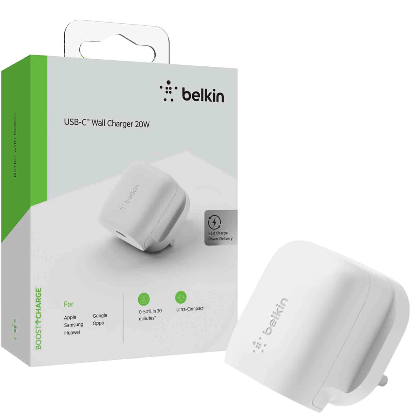 Belkin Boost Charge 20w Belkin 20w Buy The Belkin BoostCharge USB-C Wall Charger Compact 20W WCA009auWH  Online