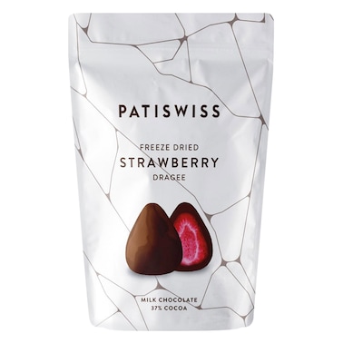 Patiswiss Freeze Dried Strawberry Dragee Cocoa Milk Chocolate 80g