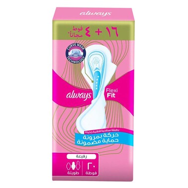 Always Zoya Slim Flexifit Sanitary Pads Long 20 Count @ Special Price