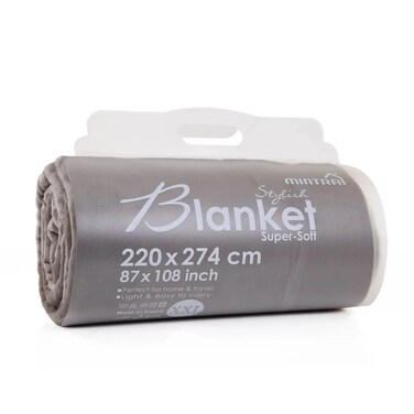 BLANKET(K)220X274 MOCHA 07423
