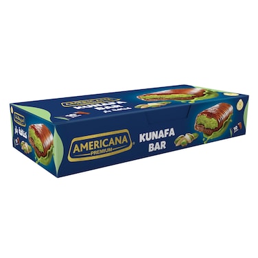 Americana Pistachio Chocolate Coated Kunafa Bar 35G X Pack Of 10