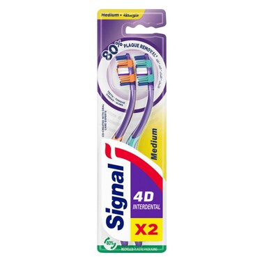 Signal 4D Interdental Medium Toothbrush 2 Pieces