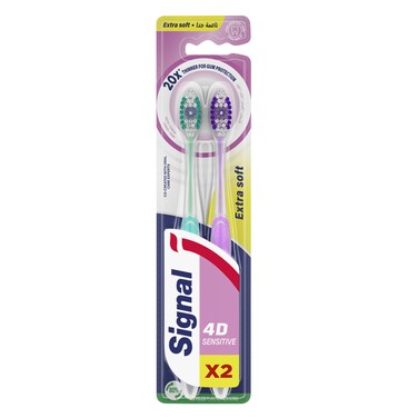 Signal 4D Sensitive Extra Soft Toothbrush 2 Pieces