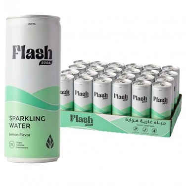 Flash Soda Sparkling Water Lemon Flavour, 250mlx24