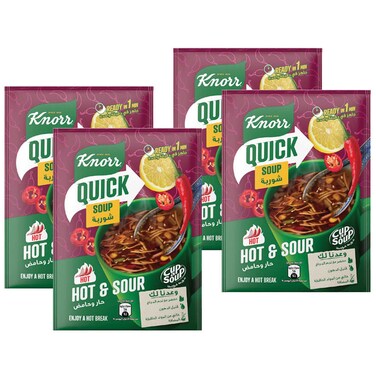 Knorr Quick Soup Hot &amp; Sour 4 x 19 g