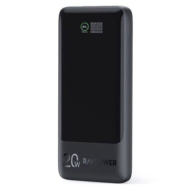 Ravpower PD Pioneer 20W 3 Ports Power Bank with Smart Digital Display (10000mAh) - PB1237