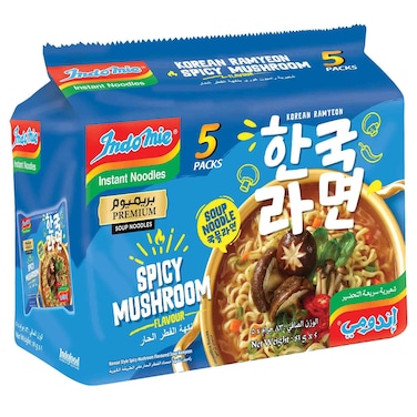 Indomie Korean Ramyeon Spicy Mushroom Flavour 5 X 83 G