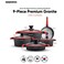 Daewoo Ts Series Non-Stick Granite Coating Cookware Set Of 9 - Black &amp; Red