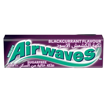 Wrigley'S Airwaves Black Currant Flavour Sugar Free Chewing Gum 14G