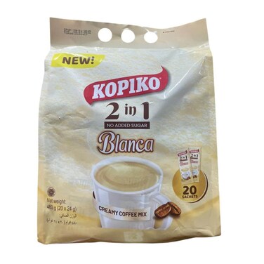 Kopiko Blanca 2In1 No Sugar 24Gx20