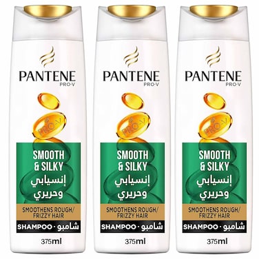 Pantene Pro-V Smooth &amp; Silky Shampoo 3 X 375 Ml