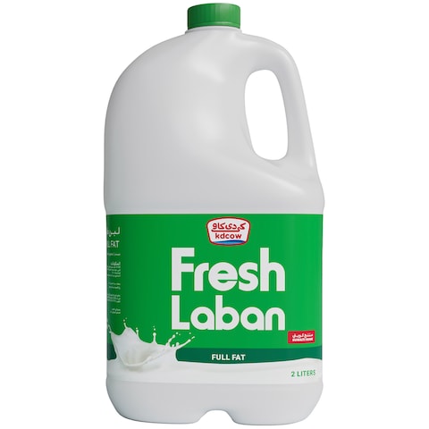 KD Cow Full Cream Fresh Laban Milk Drink 2L
