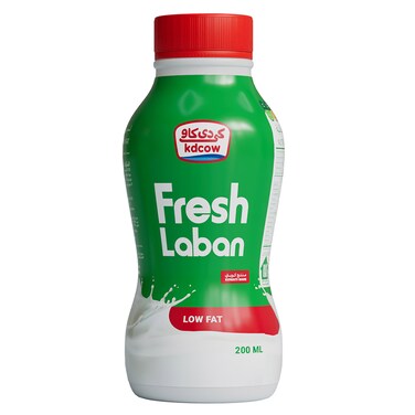 KD Cow Low Fat Fresh Laban Milk Drink 200ml