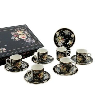 COFFEE CUP &amp; SAUCER SET 12PCS