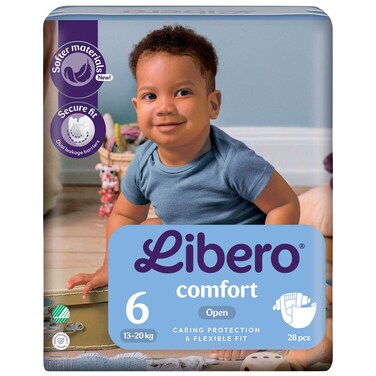 Libero Comfort 6 Open Diapers, 13-20kg, 28 Pieces