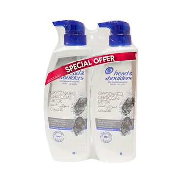Head &amp; Shoulders Oxygenated Charcoal Detox Anti-Dandruff Shampoo Value Pack 2 x 500 ml