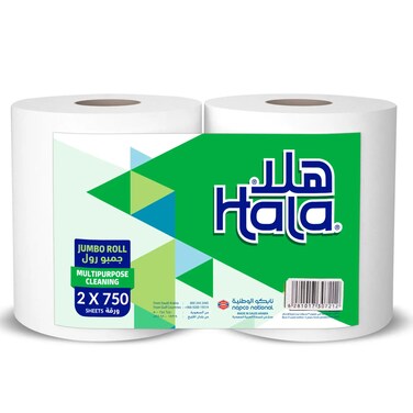 Hala Jumbo Paper Towel Roll 2&times;750 Sheets