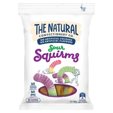 The Natural Confectionery Co Sour Squirms 180g