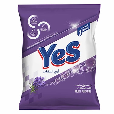 Yes 3 In 1 Multipurpose Lavender Laundry Detergent Powder 650g