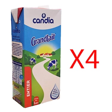 Candia Lait Uht Entier 1L X4