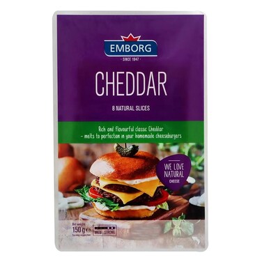 Emborg Cheddar Sliced Cheese 150GR
