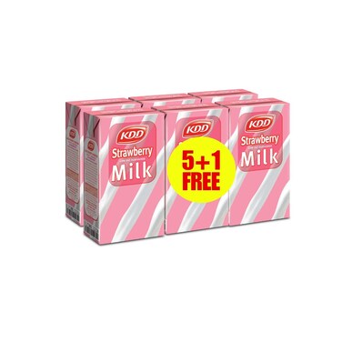 Kdd Milk Shake Strawbery 250ML 5+1Free
