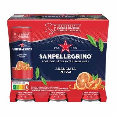 San Pellegrino Aranciata Rossa Blood Orange Juice 330ML X Pack Of 6