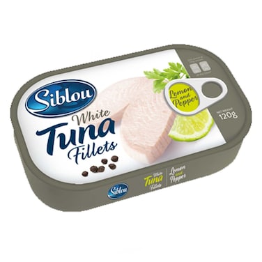 Siblou Tuna Fillets White With Lemon Pepper 120GR
