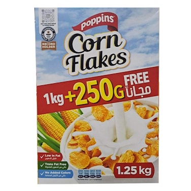 Poppins Corn Flakes 1KG + 250GR Free