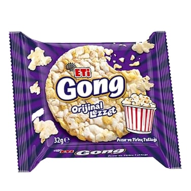 Eti Gong Popcorn  and Rice Cakes Original 32GR