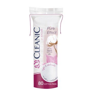 Cleanic Pure Effect Soft Touch Cotton Pads 80 Pieces