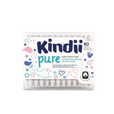 Kindii Baby Sensitive Cotton Buds Rectangle Box 60 Pieces