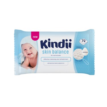Cleanic Kindii Baby Wipes Skin Balance 72 Pieces