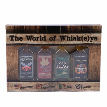 The World Of Whiskies 40% Alcohol 40CL X4