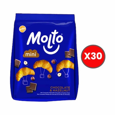 Molto Mini Croissant Chocolate And Hazelnut 40GRX30