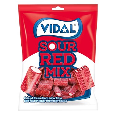 Vidal Jelly Sour Red Mix 100GR