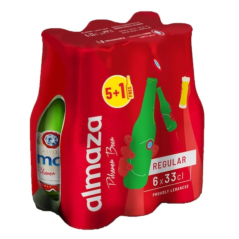 Almaza Regular Beer 33CL Pack of 5 + 1 Free