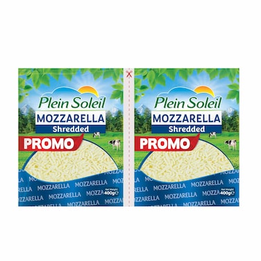 Plein Soleil Shredded Mozzarella Cheese 2X400GR