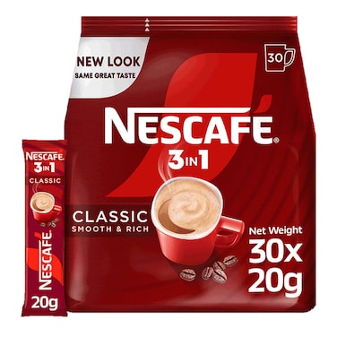 Nescafe Classic 3In1 Coffee Mix Pouch 20GRX30