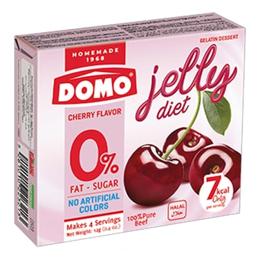 Domo Gelatin Dessert Cherry Beef Diet 12GR