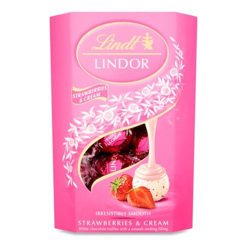 Lindt Lindor Chocolate Strawberry And Cream 200GR