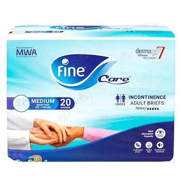 Fine Adult Brief Derm Pro Medium Box 20 Diapers