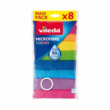 Vileda All Purpose Microfibre Cleaning Cloth Set 8 Pieces