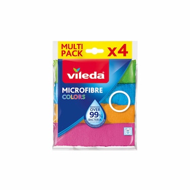 Vileda Multi Purpose Microfiber Cloth Rolls 4 Pieces