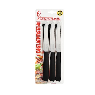 Marob Table Knife Black 6 Pieces