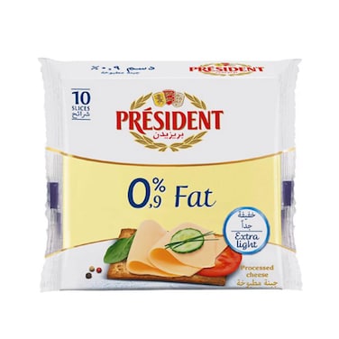 PRESIDENT SLICED CHEESE 0% FAT 200G