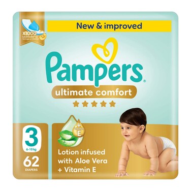 Pampers Ultimate Comfort S3 6-10KG 62 Diapers