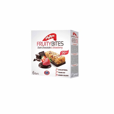 Poppins Fruity Bites Dark Chocolate and Strawberry 6 X 25GR