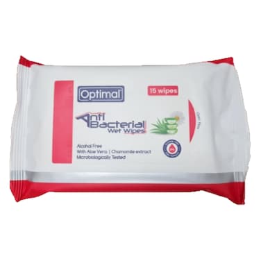 Optimal Antibacterial Wet Wipes 15 Sheets