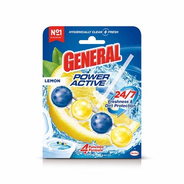 General Toilet Cleaner Power Active Lemon Rim block 50 g